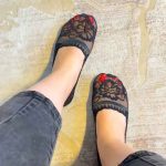 جوراب کالج گل دوبل