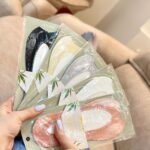 جوراب کالج رویه کوتاه توری(رنگ کرمی)