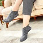 پاپوش جلوبسته راه راه(طوسی)