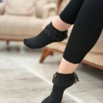 جوراب مچ دانتل (مشکی)