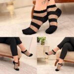 پک ۳ تایی جوراب نخی توری طرحدار(۱)